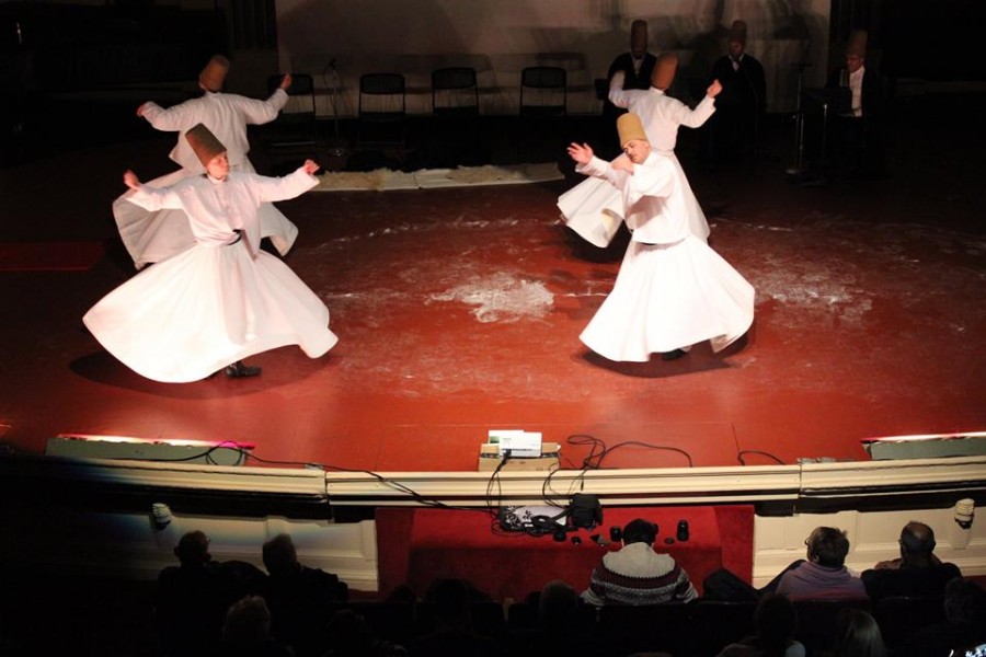 The Whirling Dervishes perform the Sema Ritual at the Carnegie Music Hall on Wednesday, Nov. 19.