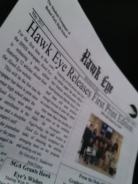 Hawk Eye releases first print edition