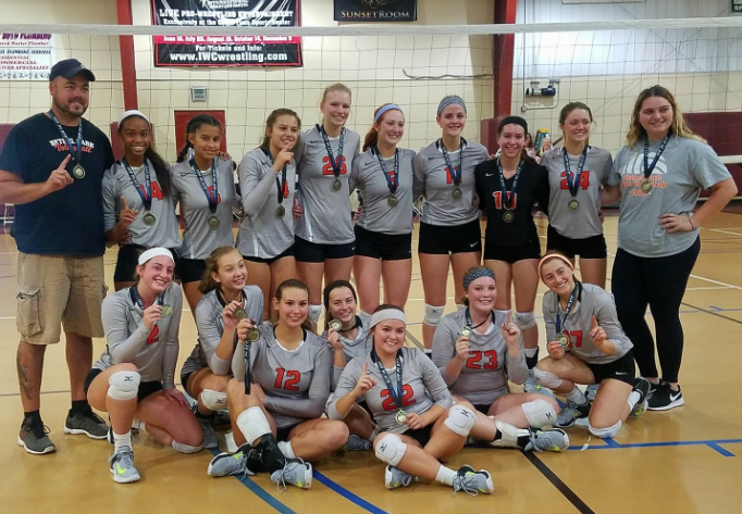 Lady Hawks are all smiles after winning the Elizabeth Forward Tournament on Saturday, Sept. 30.