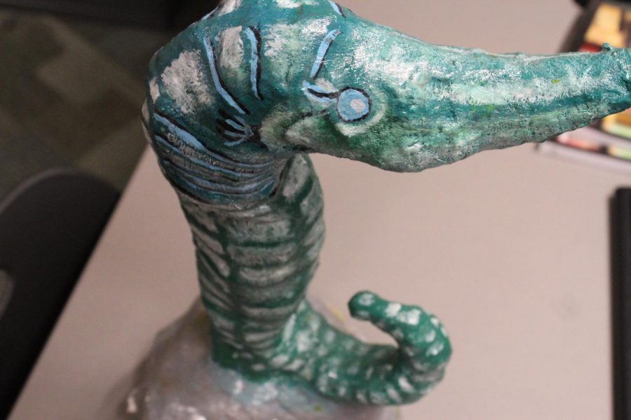 Student Art of the Week: Julia Mascaros papier-mâché seahorse