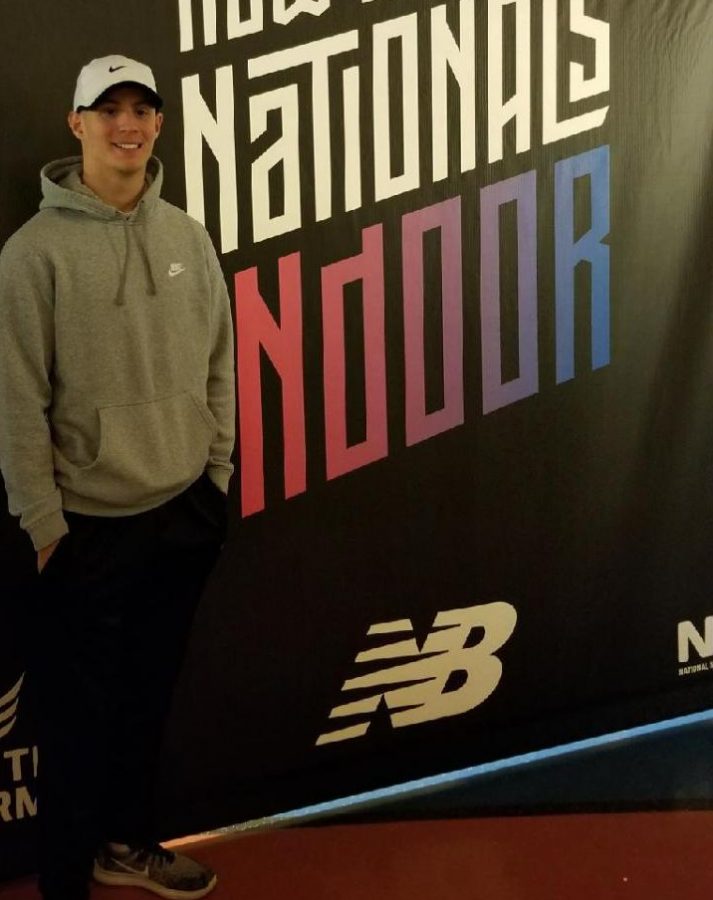 James Krandel poses for a pic at the Indoor Track National Championships at the Armory back in early March.