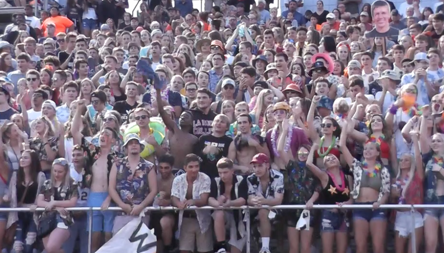 Video: Student Section hyped for football