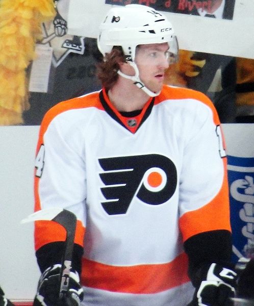 Philadelphia Flyers center Sean Couturier during a game against the Pittsburgh Penguins, April 7, 2012 at Consol Energy Center in Pittsburgh, PA.