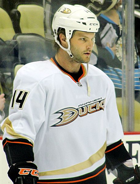 Rod Pelley of the Anaheim Ducks skates against the Pittsburgh Penguins, February 15, 2012 at Consol Energy Center in Pittsburgh, PA.