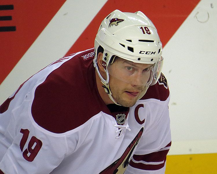 Shane Doan with the Phoenix Coyotes during the 2013–14 season