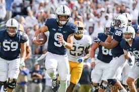 Trace McSorely running for a TD vs Pitt in 2017.
