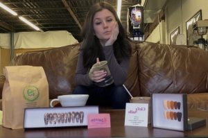 BPHS senior Cici Diorio poses with self-made nails at local coffee shop.