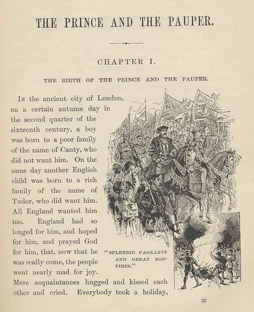 A glimpse of Ch.1 of The Prince and the Pauper by Mark Twain.
