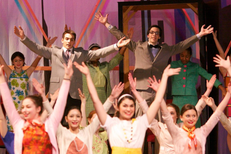Miss Landay performing as a dancer in her high schools musical, How to Succeed In Business Without Even Trying.