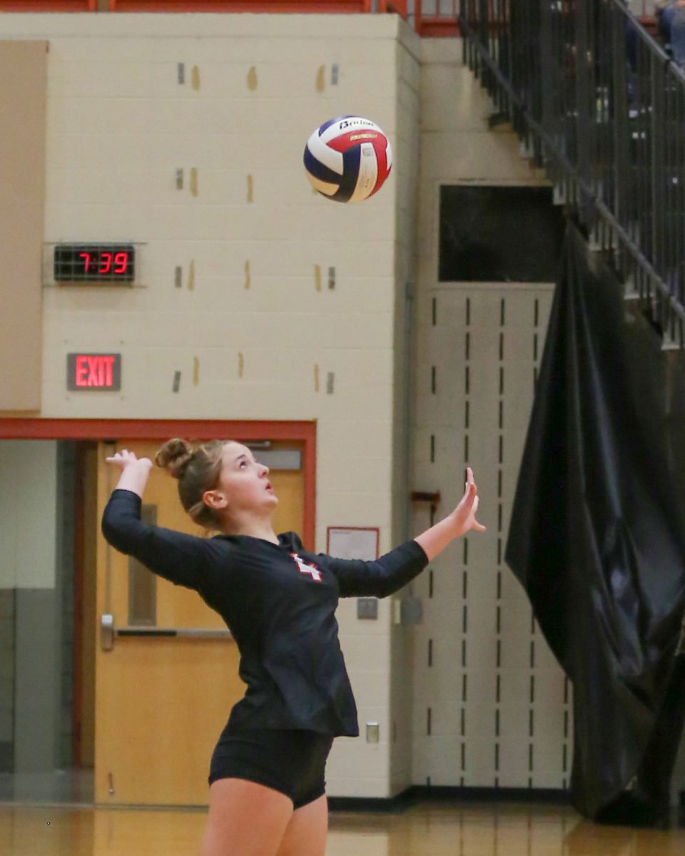 Cassidy Sullivan looks to spike the ball during a game in the 2022 season.

Photo credit: M&M Photography