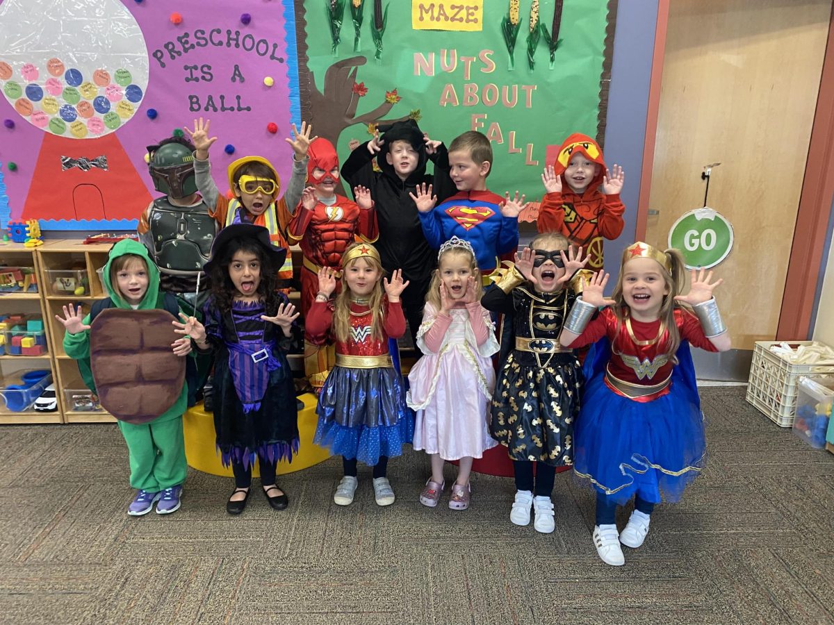 Preschool students show off their Halloween costumes on Oct. 31, 2023.

Photo courtesy of Julie Dzanaj