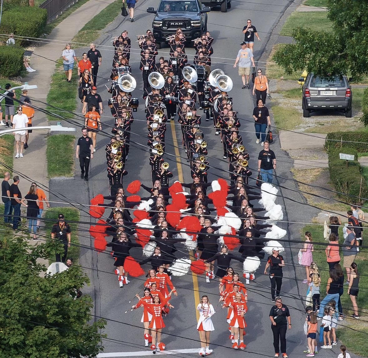 The Marching Band taking part in the Homecoming Parade!

Photographer: Shelly Crowe