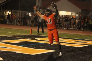 #43 Clancy Orie scores a touchdown against West Mifflin on Friday, Sept. 13.