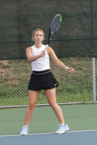 Julia Gobbie, star tennis player for the girls tennis team, has her eyes set on Penn State.

Photo courtesy of M&M Photography