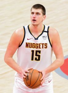 Nikola Jokić with the Denver Nuggets in 2020.

By All-Pro Reels - https://www.flickr.com/photos/joeglo/49336817701/, CC BY-SA 2.0, https://commons.wikimedia.org/w/index.php?curid=94183569