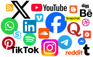 Social media collection icons in 2020s