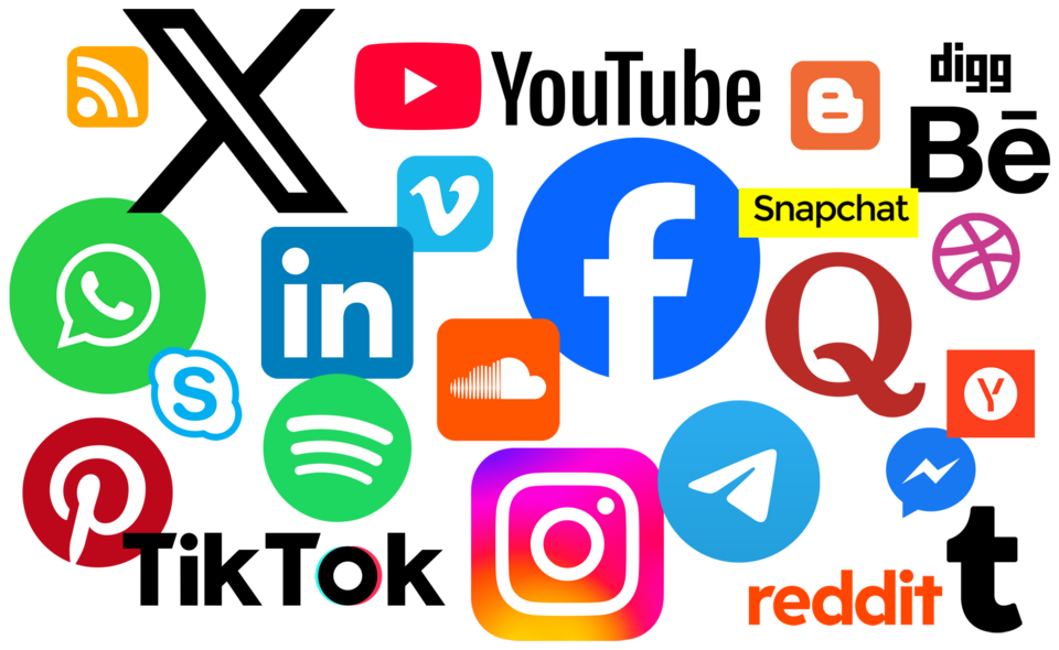 Social media collection icons in 2020s