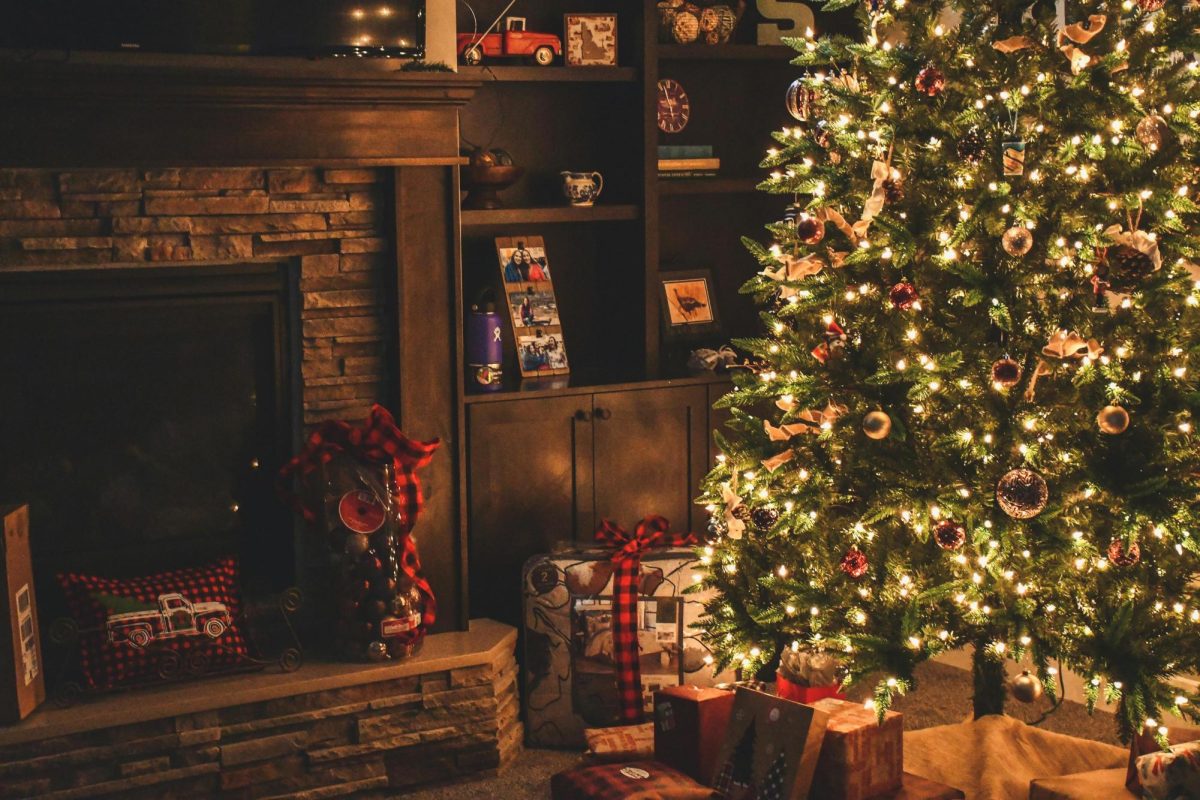 Lighted Christmas tree