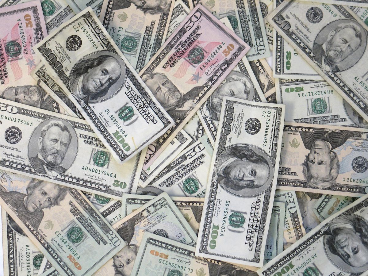 Pretty self-explanatory. A heap full of money. Yes, I took it myself.

Photograph by Tracy O