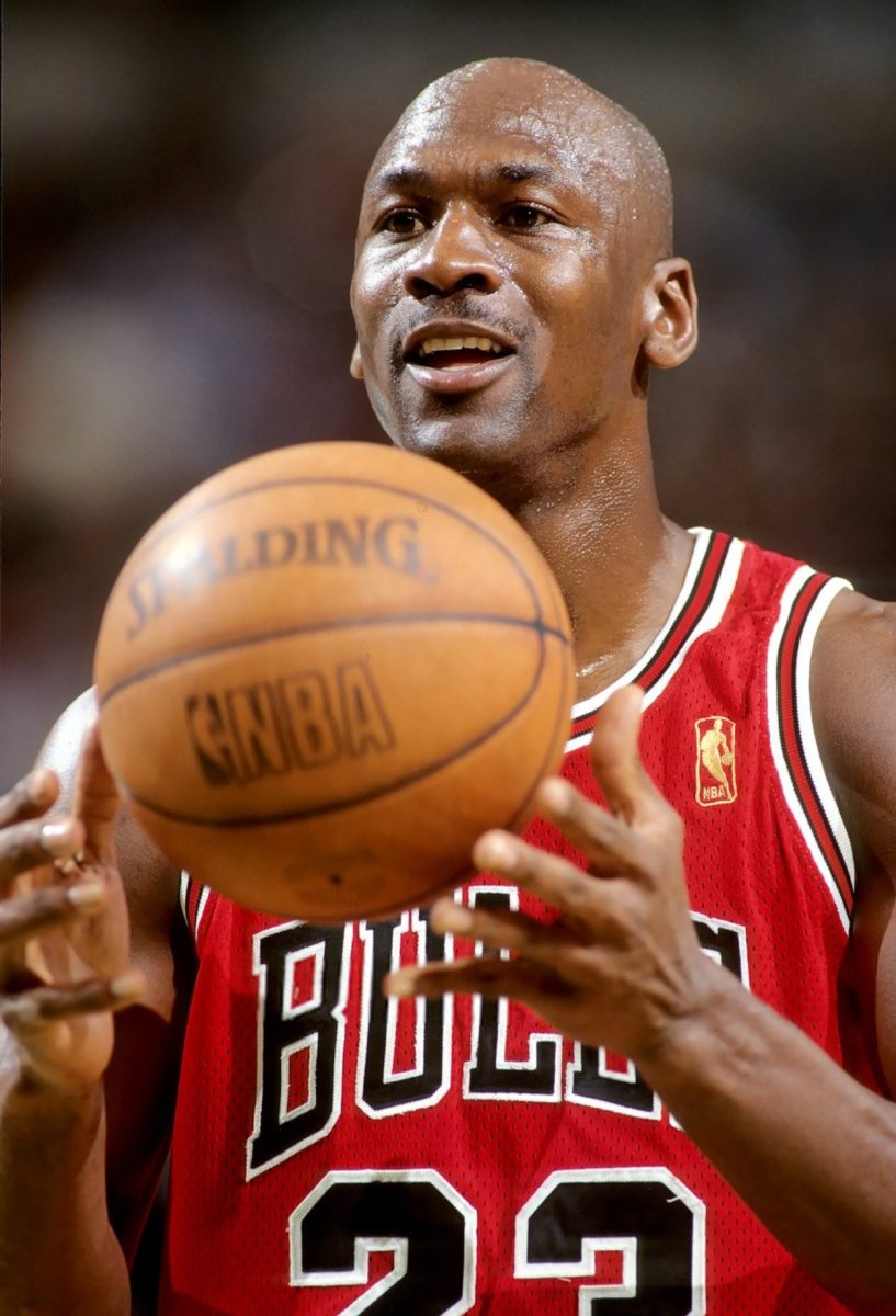Michael Jordan of the Chicago Bulls, 1997.

Steve Lipofsky Basketballphoto.com, CC BY-SA 3.0 , via Wikimedia Commons